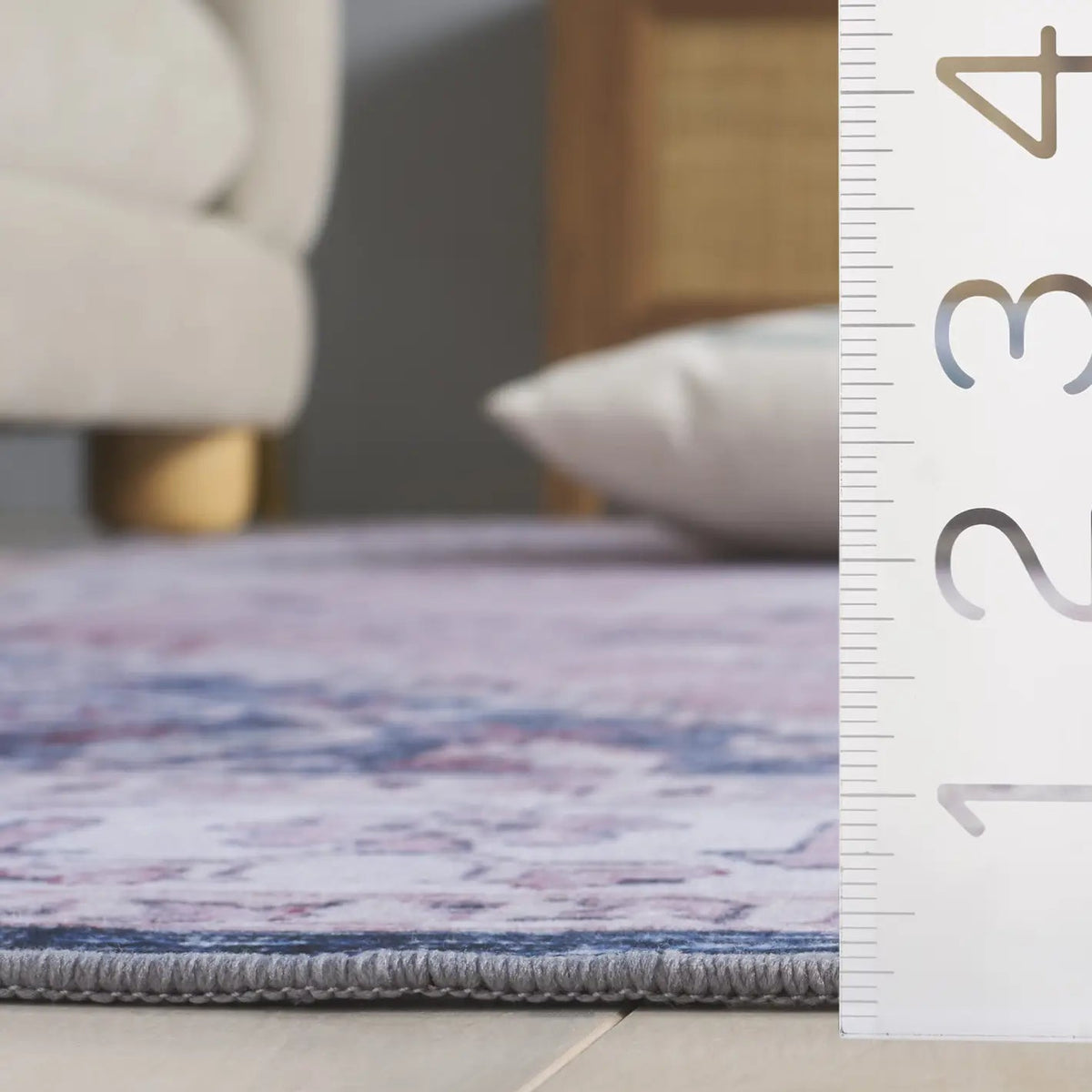 Safavieh Tucson 4'-0" x 6'-0" Rug in Light Pink / Blue