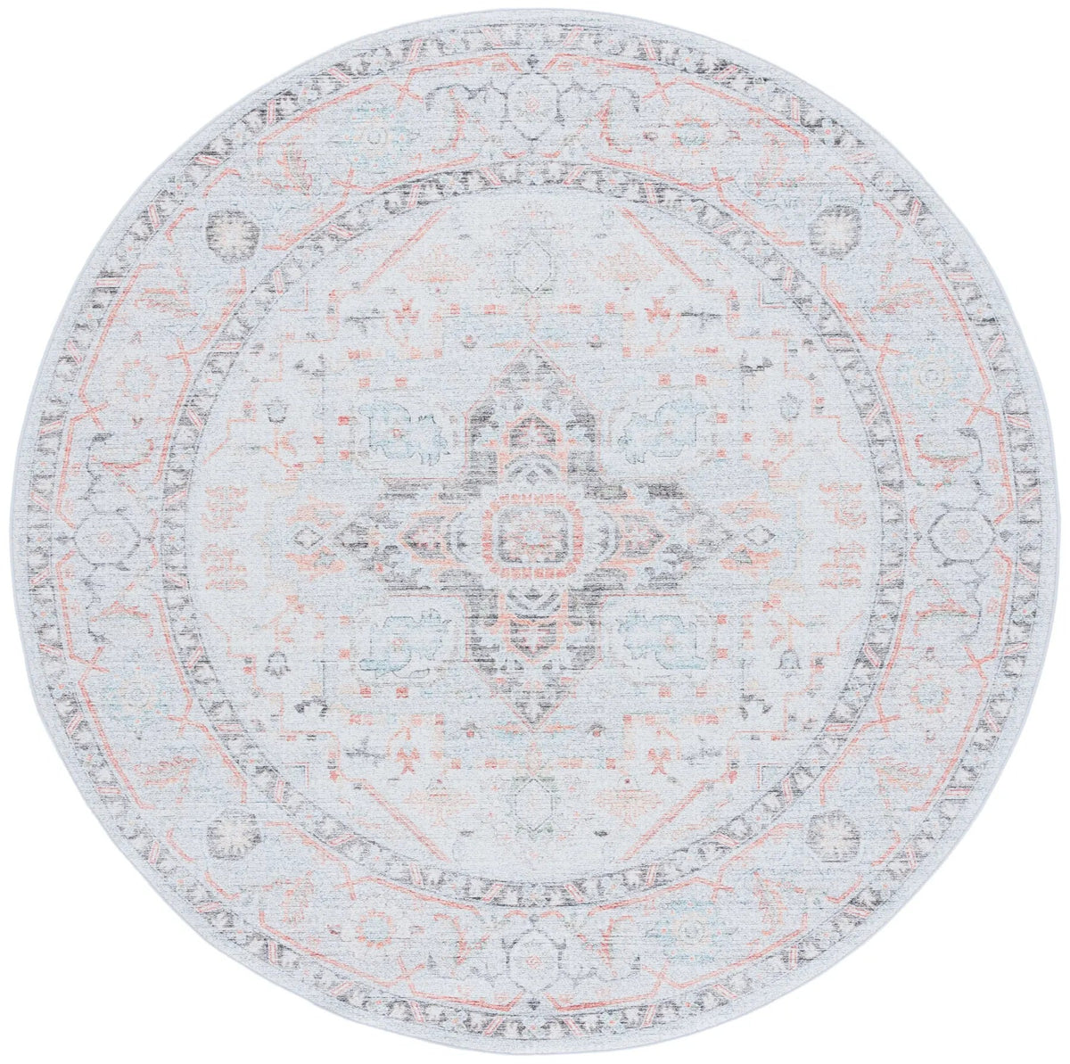 Safavieh Tucson 6'-0" x 6'-0" Rug in Light Grey / Light Green