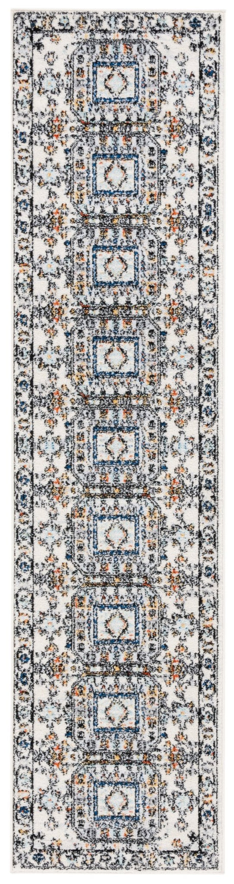 Safavieh Tulum Tul660A Ivory Grey/Blue Rust Rug.