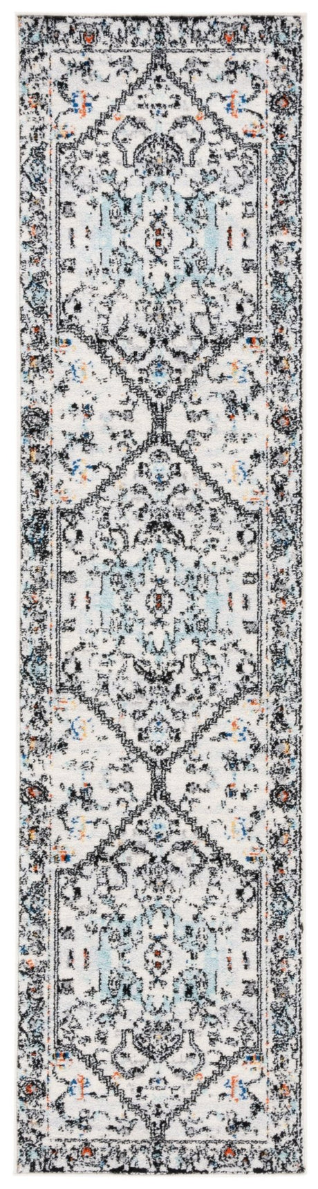 Safavieh Tulum Tul661A Ivory Grey/Blue Rust Rug.