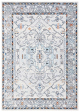 Safavieh Tulum Tul661A Ivory Grey/Blue Rust Rug.