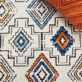 Safavieh Tulum Tul662A Ivory Grey/Blue Rust Rug.