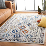 Safavieh Tulum Tul662A Ivory Grey/Blue Rust Rug.