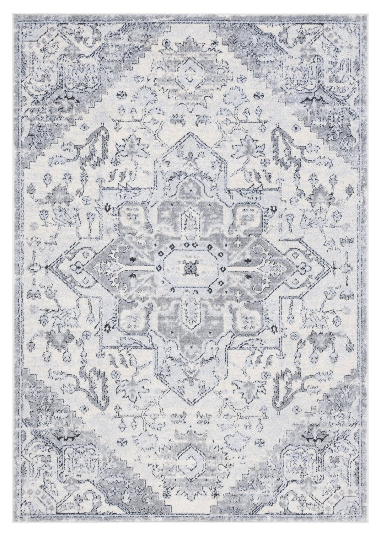 Safavieh Tulum Tul665F Ivory Grey/Light Grey Rug.