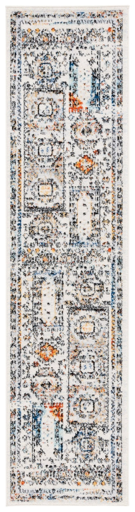 Safavieh Tulum Tul667A Ivory Grey/Blue Rust Rug.