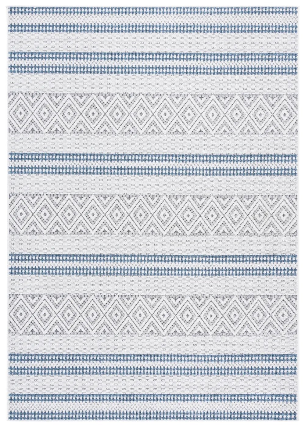 Safavieh Veranda 5'-3" x 7'-6" Rug in Ivory / Blue Grey