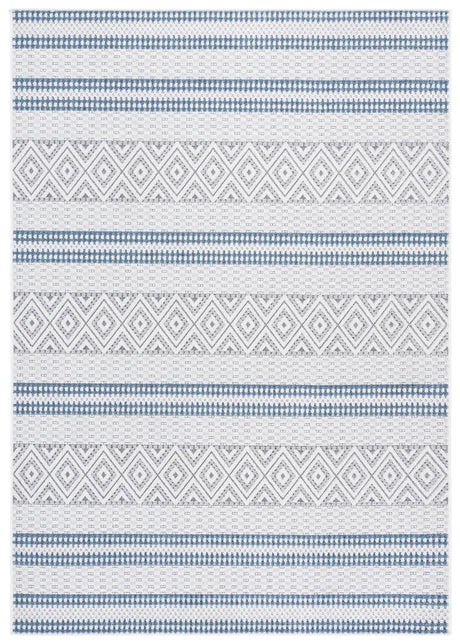 Safavieh Veranda 5'-3" x 7'-6" Rug in Ivory / Blue Grey