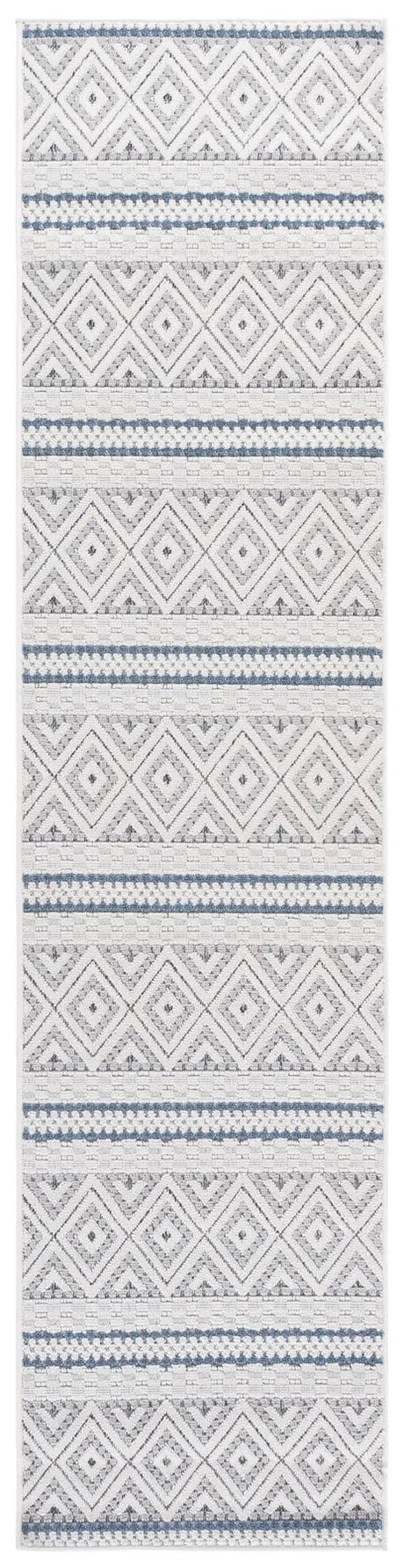 Safavieh Veranda 2'-2" x 9'-0" Rug in Ivory / Blue Grey