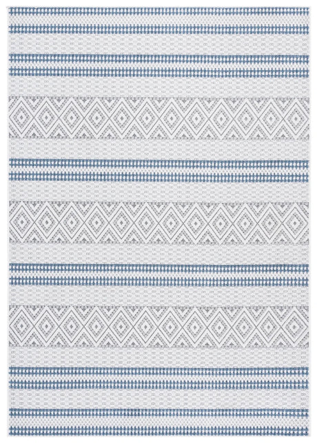 Safavieh Veranda 4'-0" x 6'-0" Rug in Ivory / Blue Grey