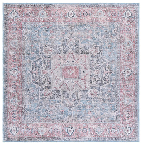 Safavieh Vintage Heriz 800 6'-7" x 6'-7" Rug in Blue / Red