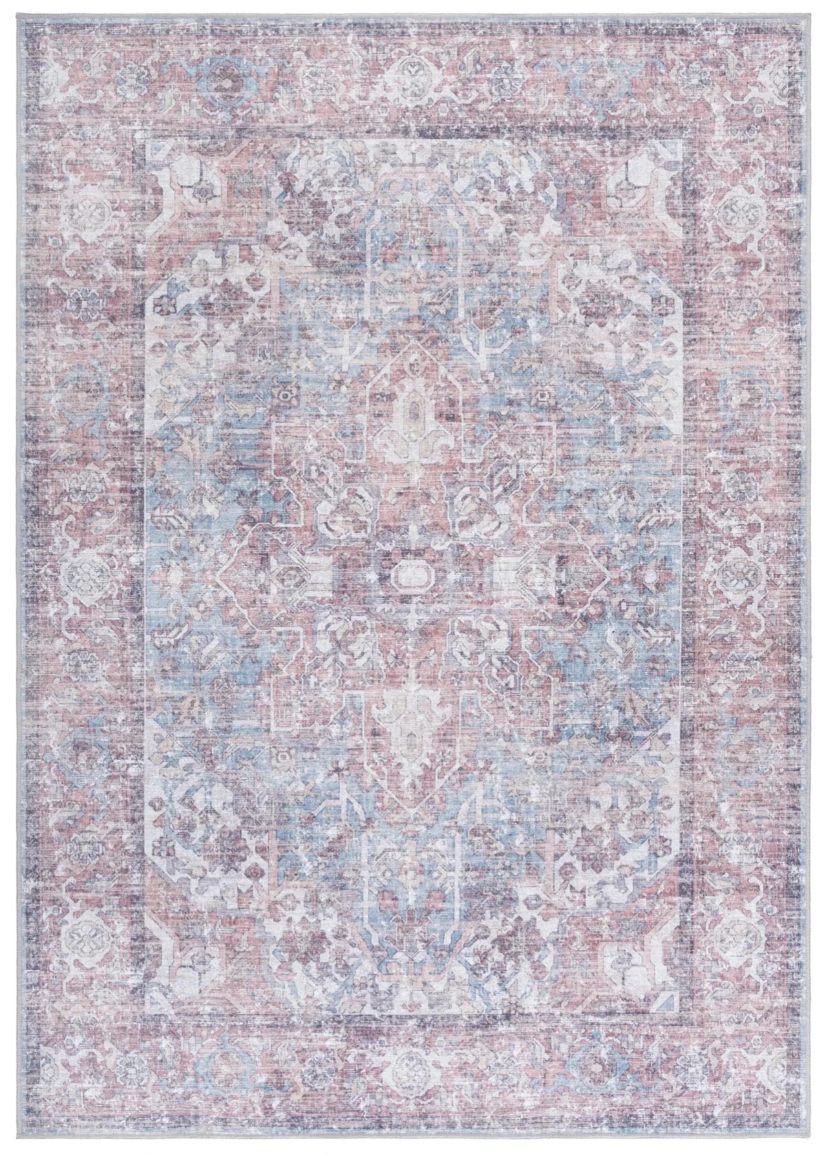 Safavieh Vintage Heriz 800 5'-3" x 7'-6" Rug in Red / Blue
