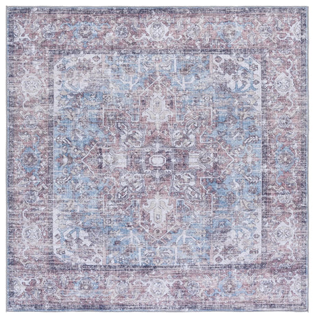 Safavieh Vintage Heriz 800 6'-7" x 6'-7" Rug in Red / Blue
