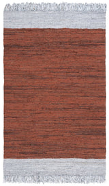 Safavieh Vintage Leather Vtl310P Light Grey/Rust Rug.