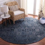 Safavieh Vintage Overdye 6'-7" x 6'-7" Rug in Navy