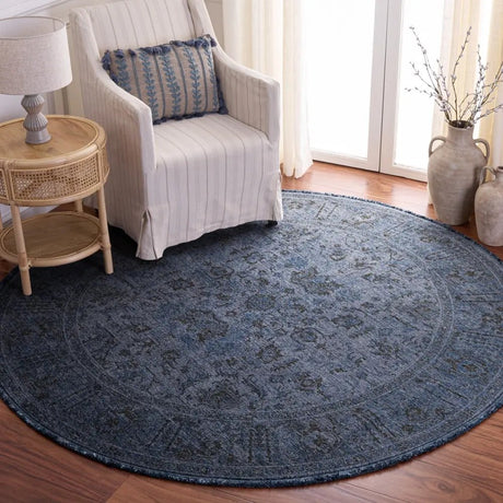 Safavieh Vintage Overdye 6'-7" x 6'-7" Rug in Navy