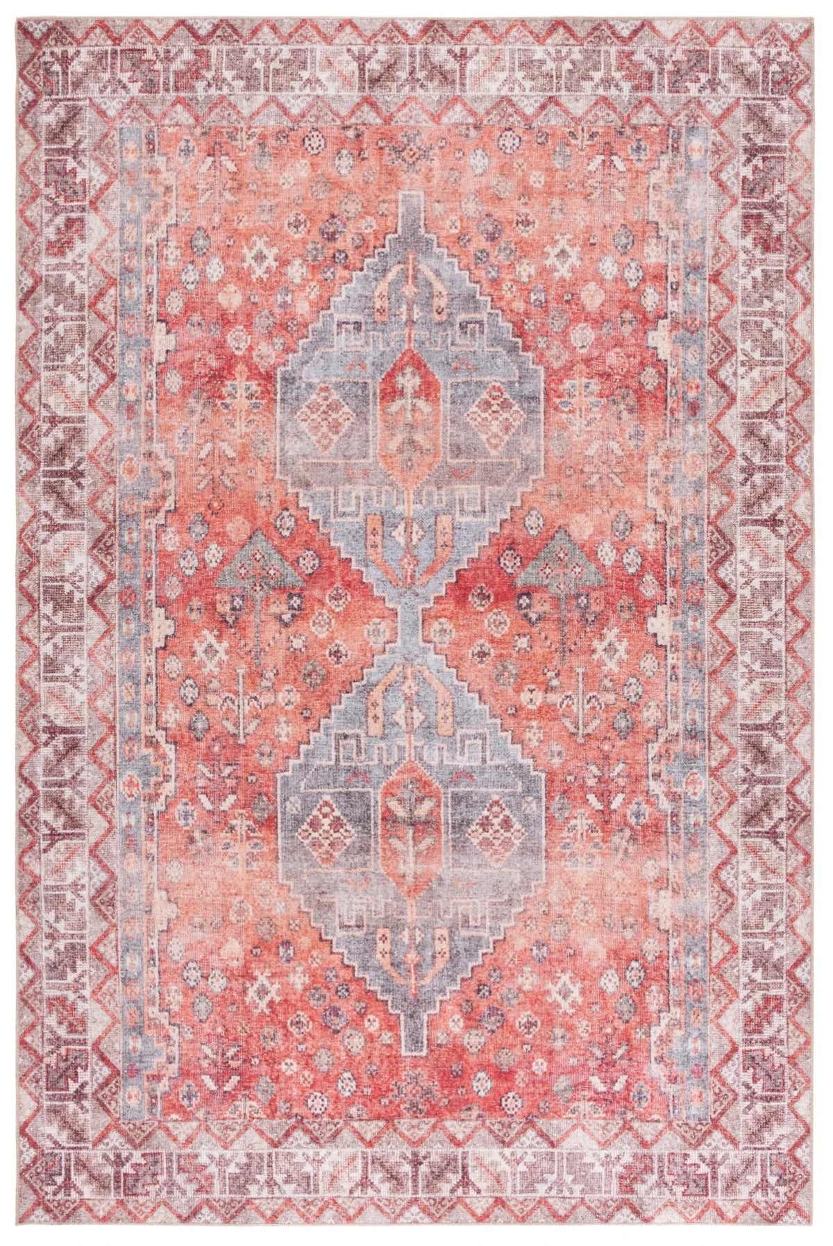 Safavieh Vintage Serapi 600 5'-1" x 7'-6" Rug in Red / Blue