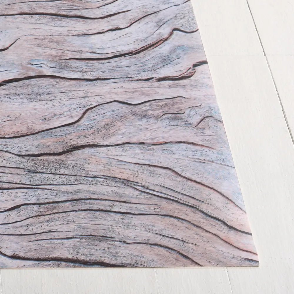 Safavieh Vinyl Floor 4'-3" x 6'-7" Rug in Grey / Rust