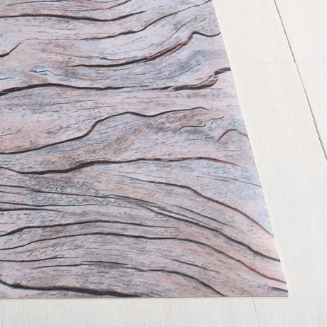 Safavieh Vinyl Floor 4'-3" x 6'-7" Rug in Grey / Rust