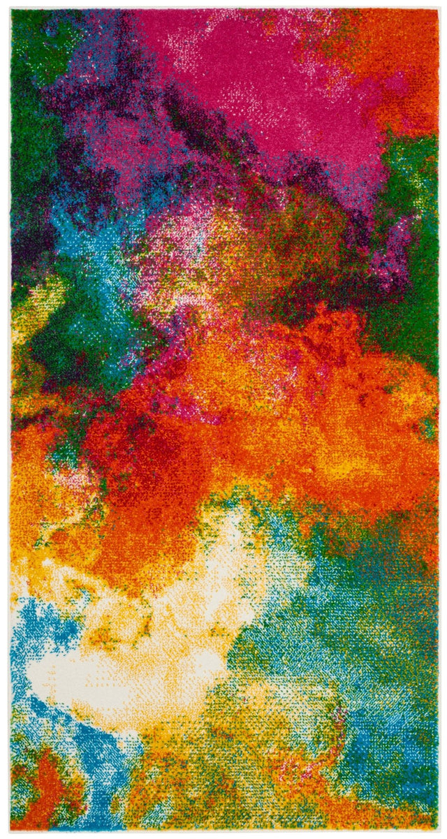 Safavieh Watercolor Wtc619D Orange/Green Rug.