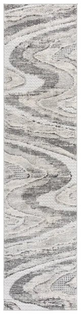 Safavieh Wave 2'-2" x 9'-0" Rug in Grey / Ivory