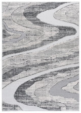 Safavieh Wave 4'-0" x 6'-0" Rug in Grey / Ivory