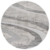 Safavieh Wave 6'-7" x 6'-7" Rug in Grey / Ivory