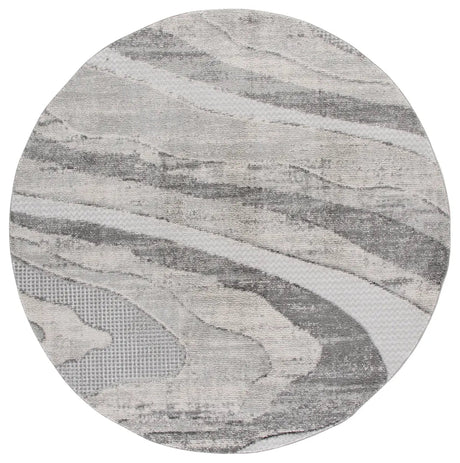 Safavieh Wave 6'-7" x 6'-7" Rug in Grey / Ivory