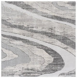 Safavieh Wave 6'-7" x 6'-7" Rug in Grey / Ivory