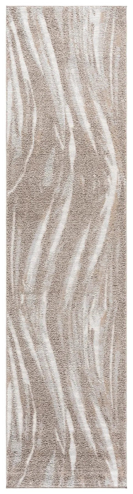 Safavieh Wave 2'-2" x 9'-0" Rug in Beige / Ivory