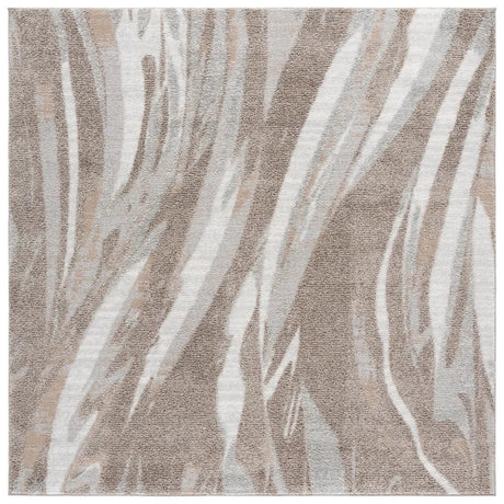 Safavieh Wave 6'-7" x 6'-7" Rug in Beige / Ivory