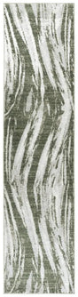 Safavieh Wave 2'-2" x 9'-0" Rug in Green / Ivory