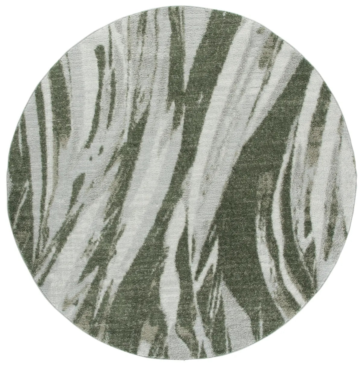 Safavieh Wave 6'-7" x 6'-7" Rug in Green / Ivory