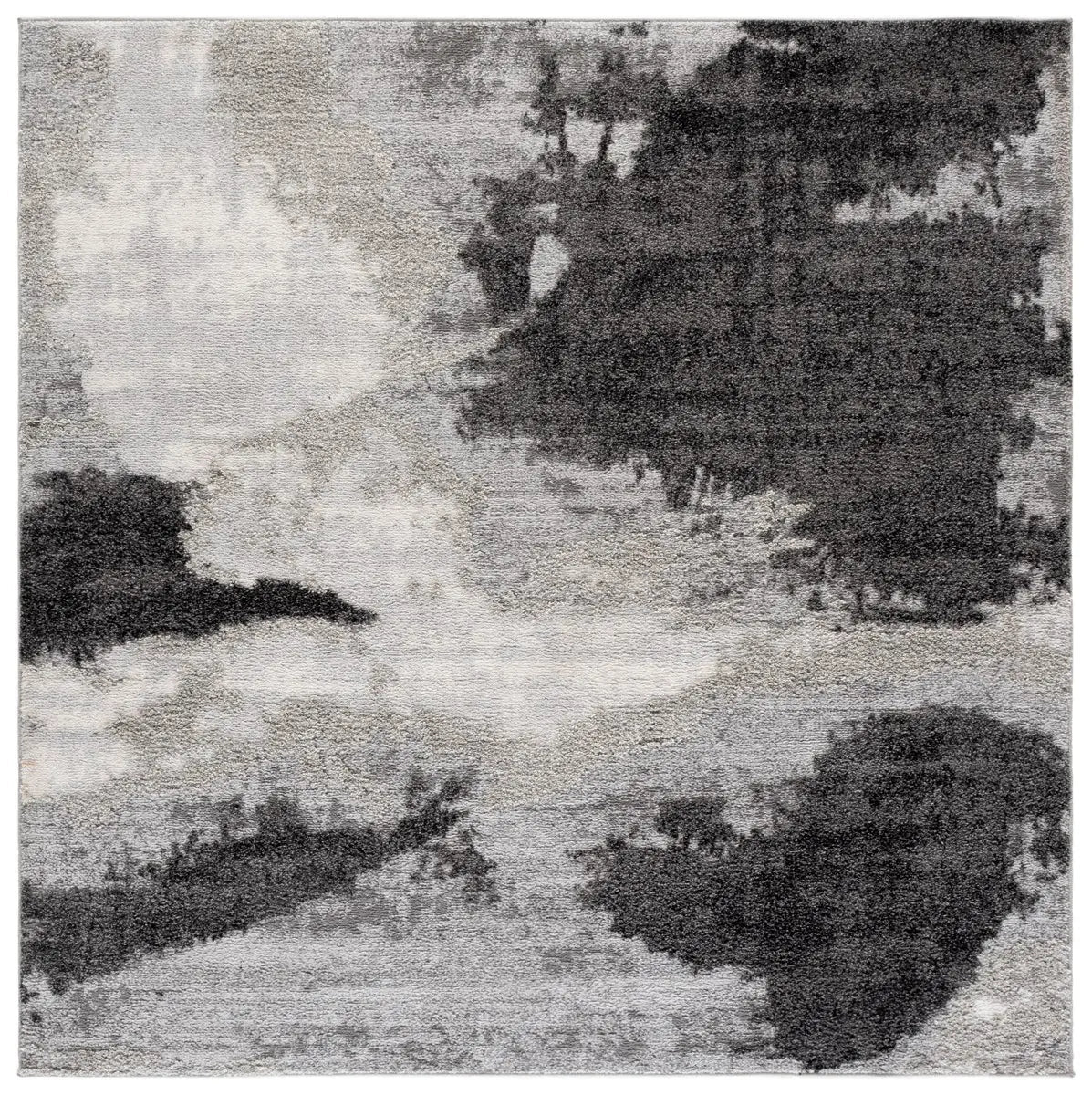 Safavieh Wave 6'-7" x 6'-7" Rug in Grey / Light Grey