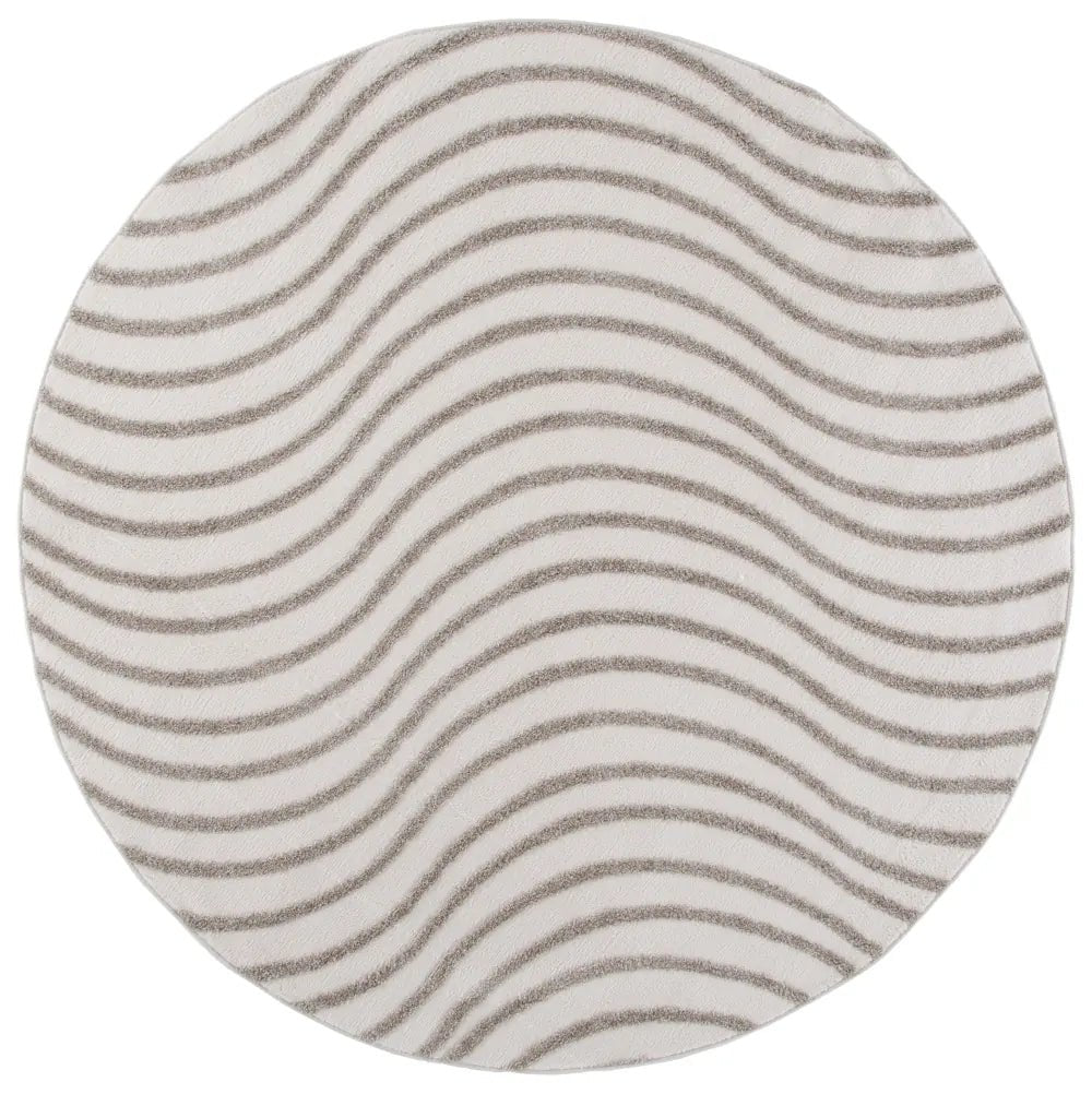 Safavieh Wave 6'-7" x 6'-7" Rug in Ivory / Beige
