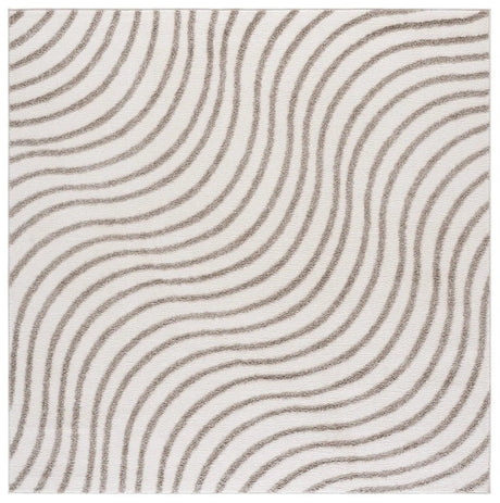 Safavieh Wave 6'-7" x 6'-7" Rug in Ivory / Beige