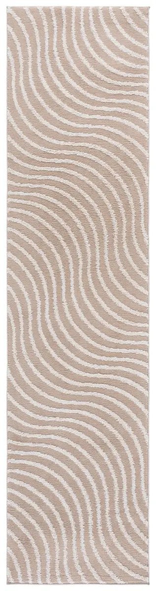 Safavieh Wave 2'-2" x 9'-0" Rug in Beige / Ivory