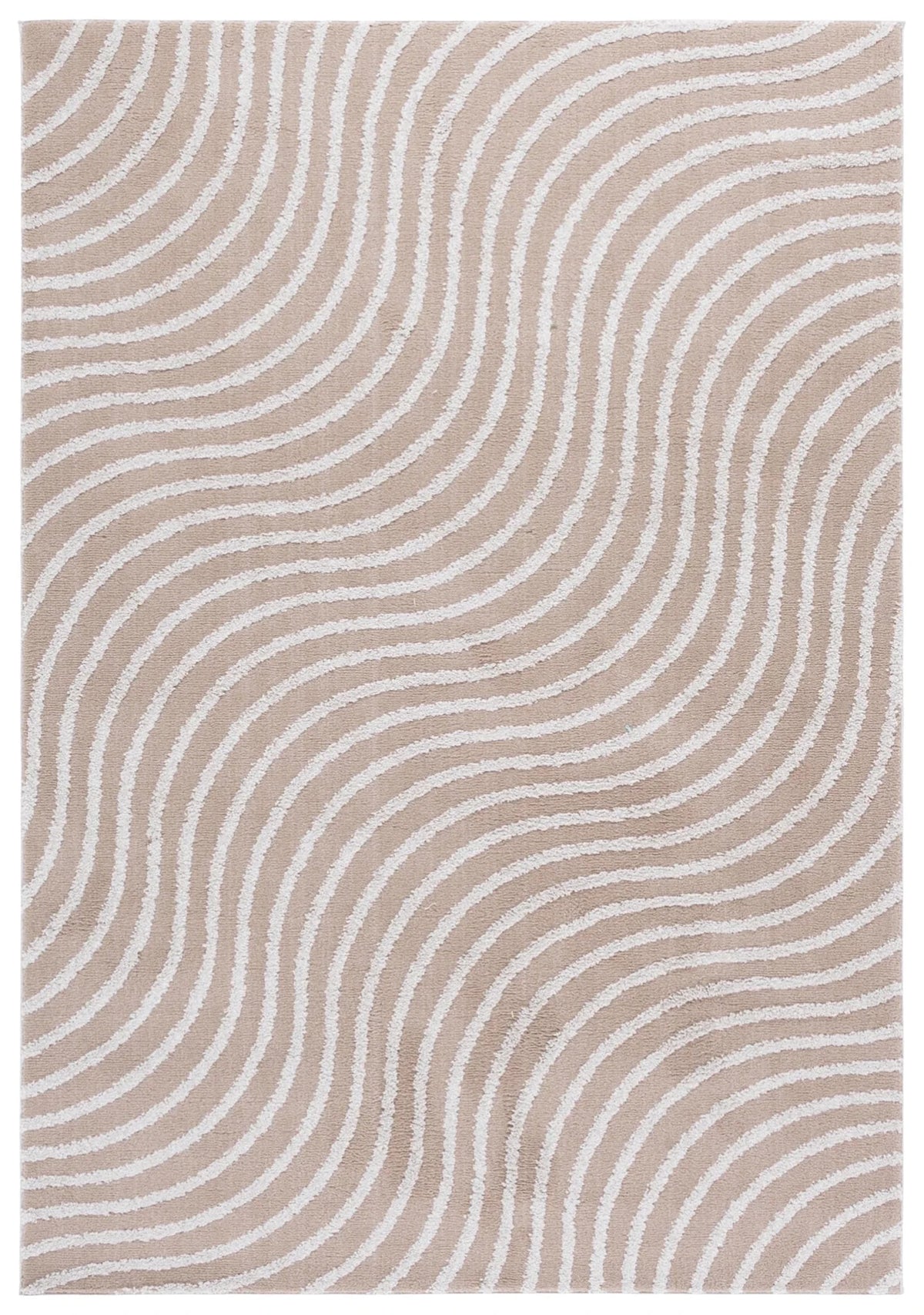 Safavieh Wave 4'-0" x 6'-0" Rug in Beige / Ivory