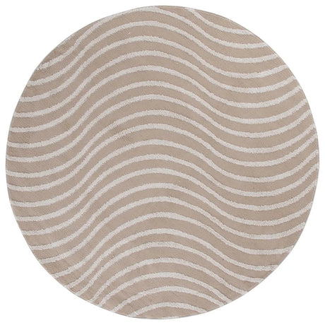 Safavieh Wave 6'-7" x 6'-7" Rug in Beige / Ivory