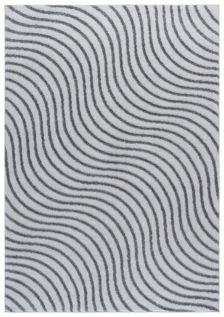 Safavieh Wave 4'-0" x 6'-0" Rug in Grey / Dark Grey