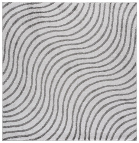 Safavieh Wave 6'-7" x 6'-7" Rug in Grey / Dark Grey