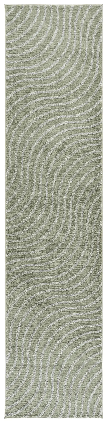 Safavieh Wave 2'-2" x 9'-0" Rug in Green / Grey