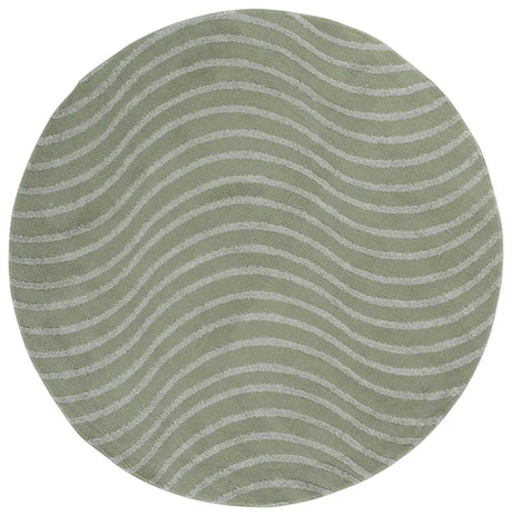 Safavieh Wave 6'-7" x 6'-7" Rug in Green / Grey