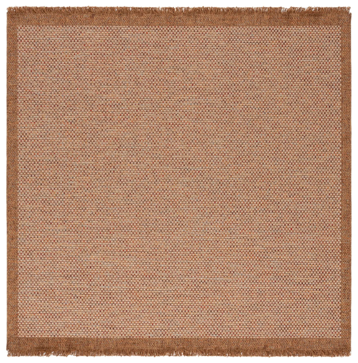 Safavieh Wicker 6'-7" x 6'-7" Rug in Natural / Brown