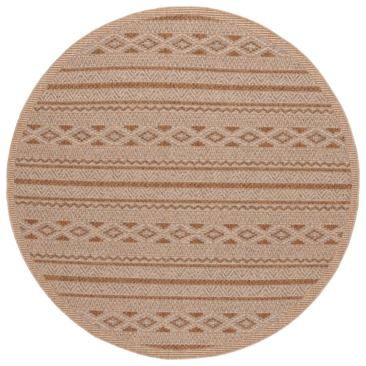 Safavieh Wicker 6'-7" x 6'-7" Rug in Grey / Brown