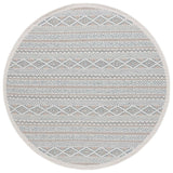 Safavieh Wicker 6'-7" x 6'-7" Rug in Aqua / Beige