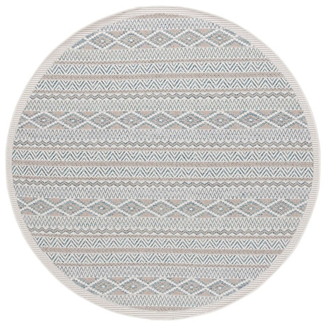 Safavieh Wicker 6'-7" x 6'-7" Rug in Aqua / Beige