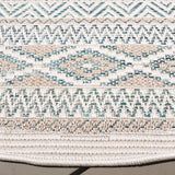Safavieh Wicker 6'-7" x 6'-7" Rug in Aqua / Beige