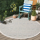 Safavieh Wicker 6'-7" x 6'-7" Rug in Aqua / Beige