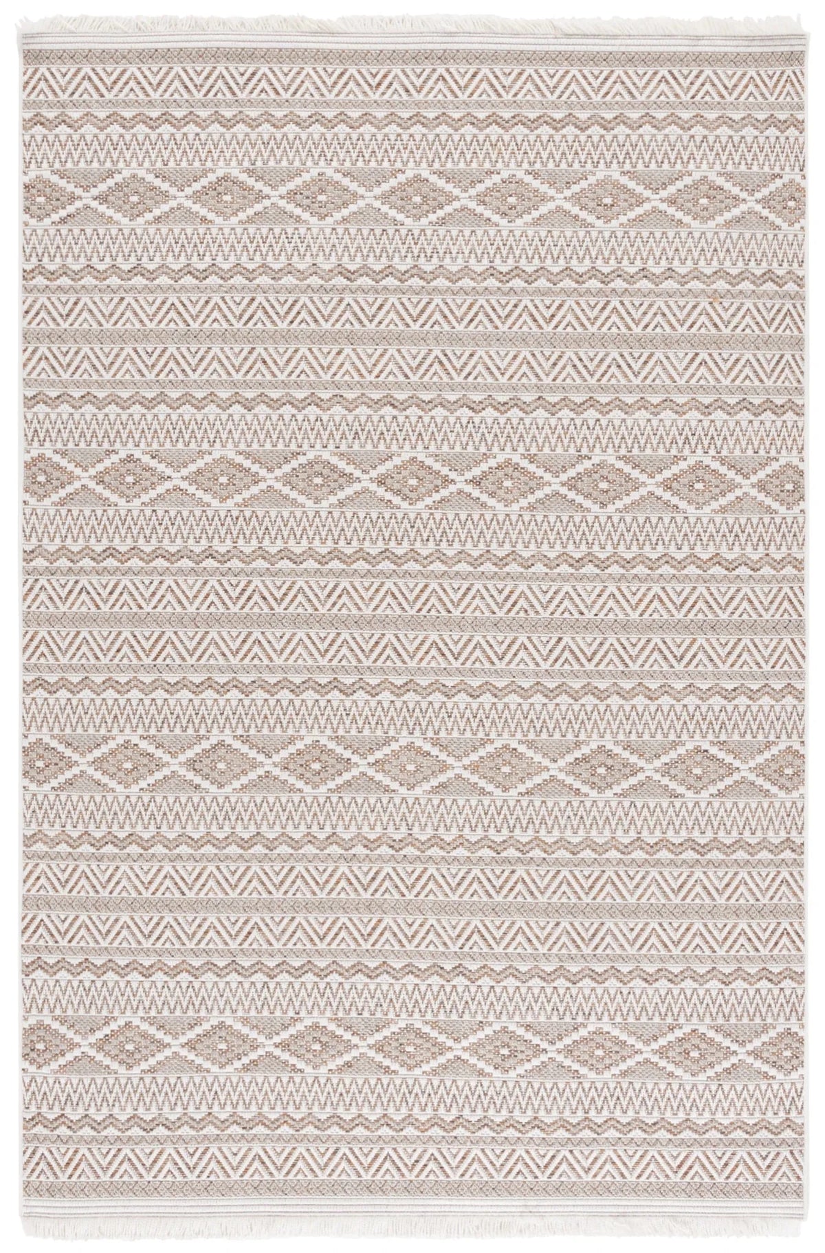 Safavieh Wicker 4'-0" x 6'-0" Rug in Orange / Beige