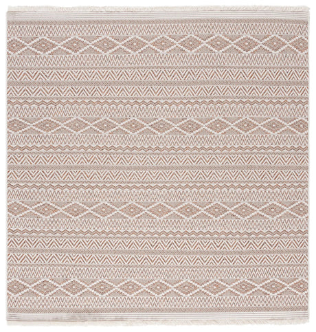 Safavieh Wicker 6'-7" x 6'-7" Rug in Orange / Beige